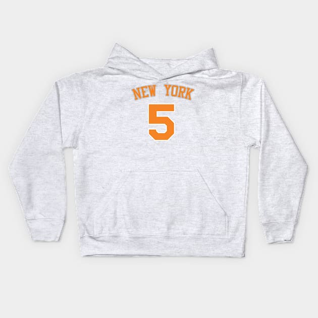 Immanuel Quickley New York Knicks Kids Hoodie by IronLung Designs